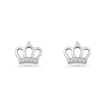 Princess Crown Stud Earring